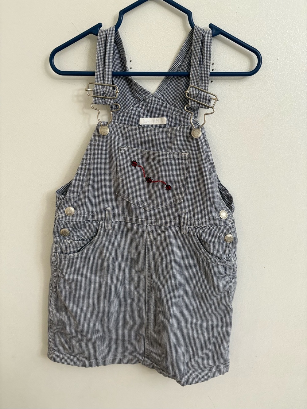 Vintage denim  Pinstripe Overall Dress 3 years